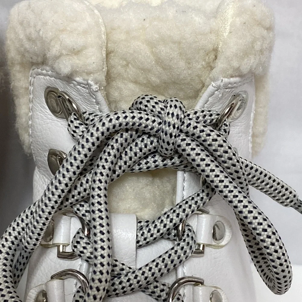White Mountain Leather Textile Lace-Up Outdoor Active Boots 8